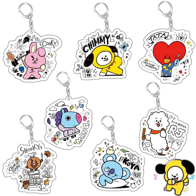 Anime Girl Merchandise - BT21 anime kreskówka uroczy akrylowy breloczek