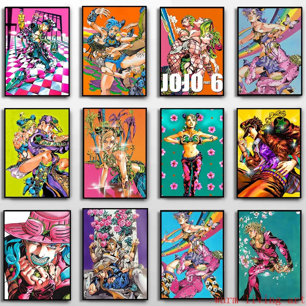 Jojo Anime Merchandise - Klasyczny plakat anime JoJo's Bizarre Adventure