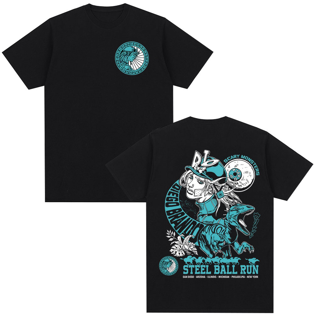 Jojo Anime Merchandise - Koszulka Anime Jojo Bizarre Adventure STEEL