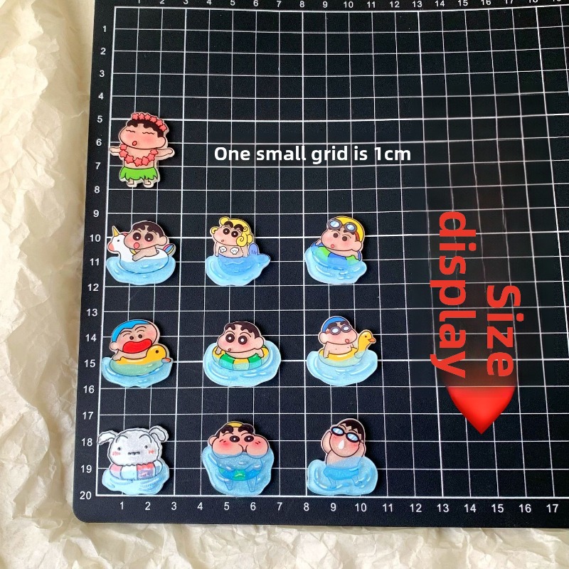 Anime Merchandise Mugs - Naszywka akrylowa Crayon Shin-chan Shiro, urocza,
