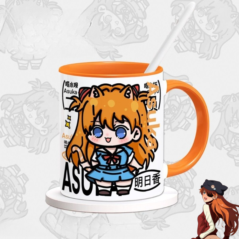 Anime Merchandise Mugs - EVA Asuka Langley Soryu Anime Gadżety