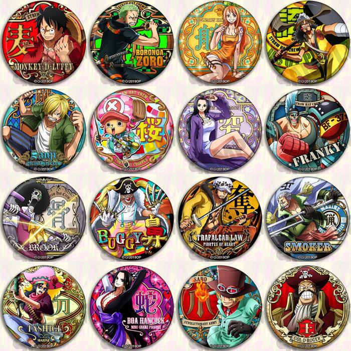 Zoro Anime Merchandise - Zestaw przypinek anime One Piece Luffy