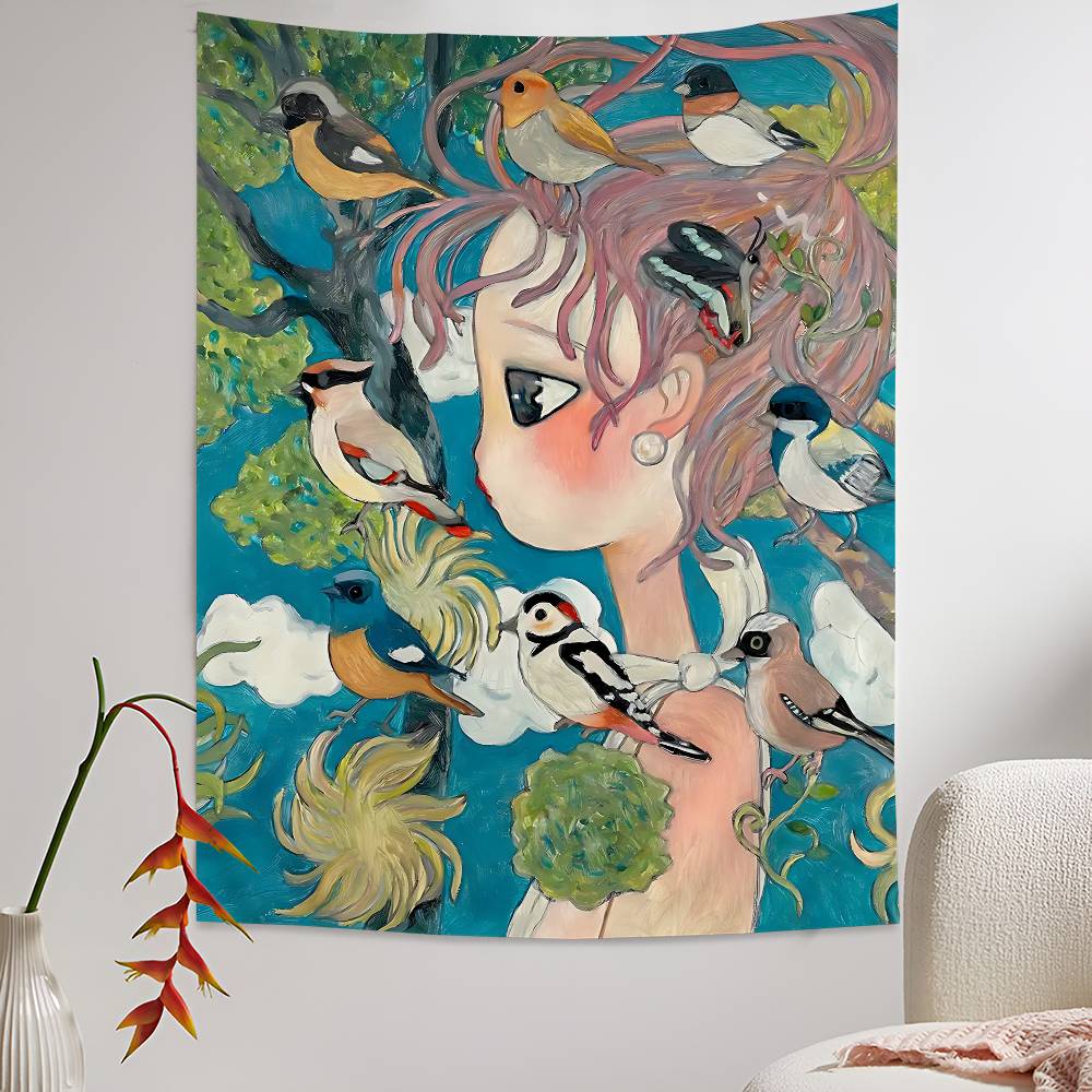 Wall Scroll Tapestry - Aya Takano Kolorowa Gobelinowa Dekoracja Ścienna