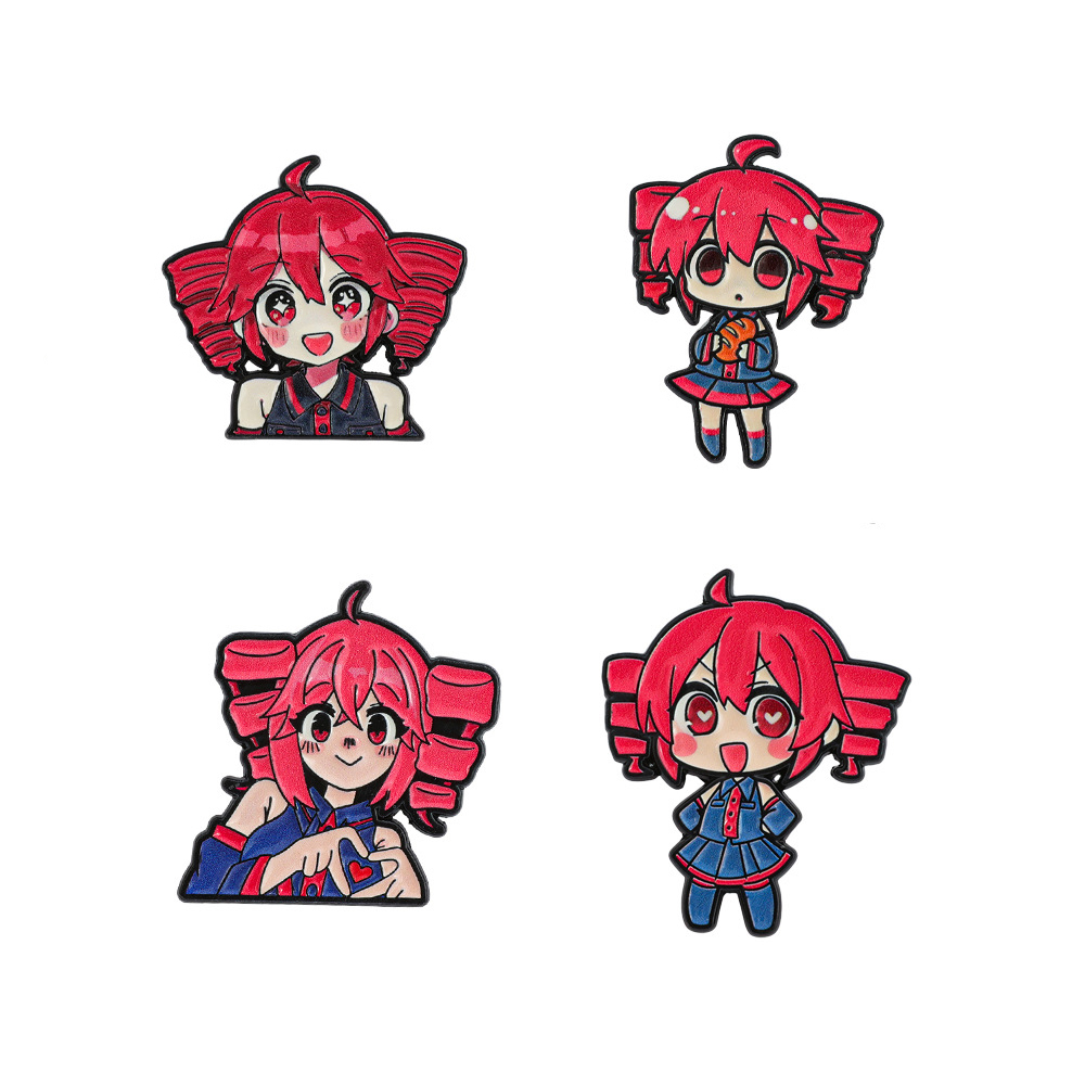 4 szt. Anime Urocza Kreskówkow – Enamel Pin Set recenzja i cena