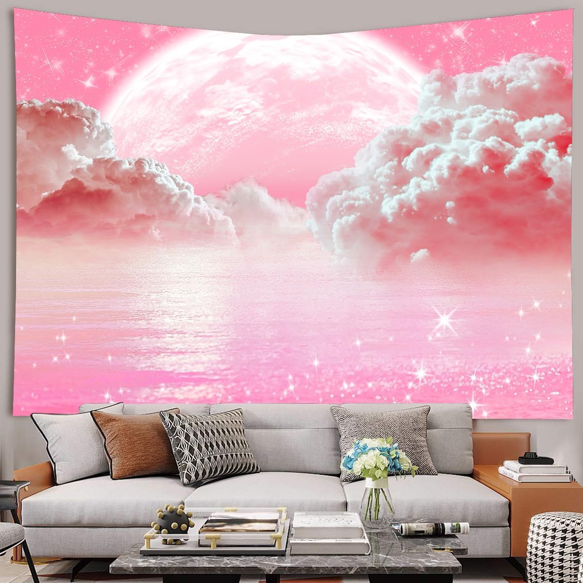 Różowe Chmury Niebo Gobelin Oc – Wall Scroll Tapestry recenzja i cena