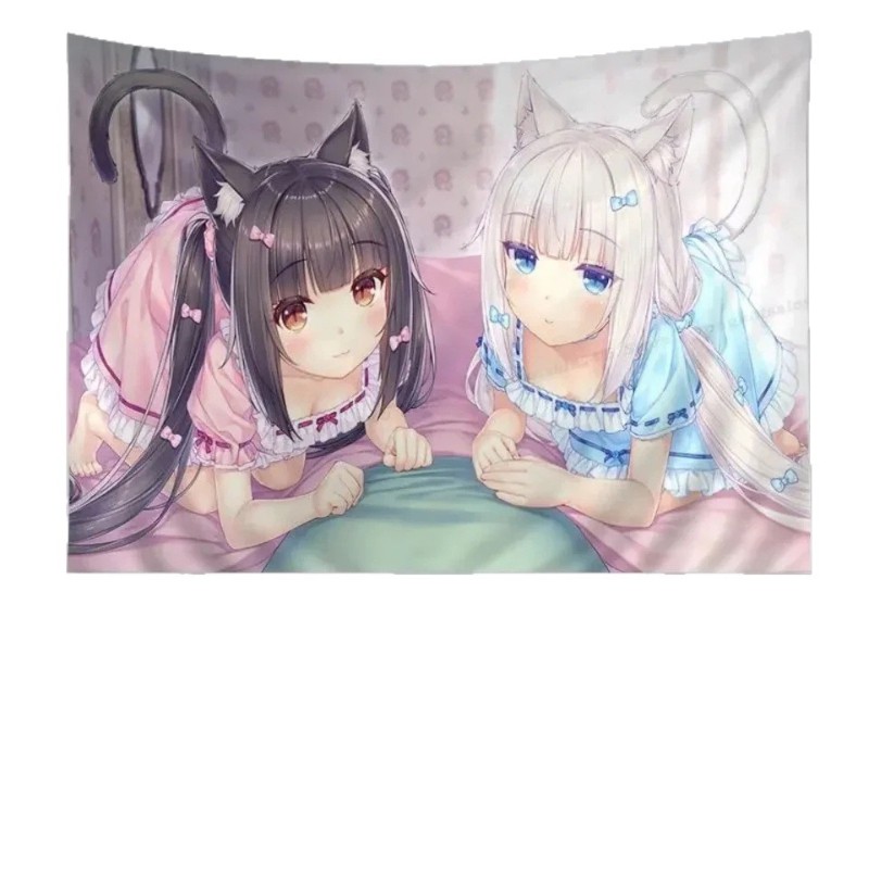 VIKAMA Gobelin Anime z Kotką w – Wall Scroll Tapestry recenzja i cena