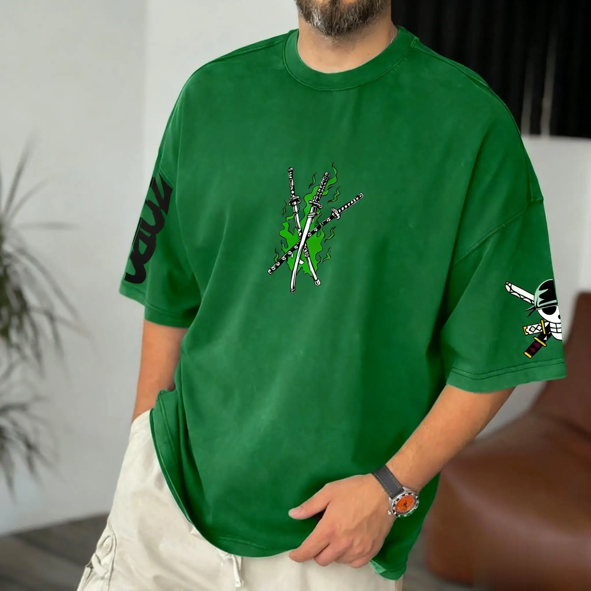 Letnia koszulka graficzna Y2k  – Zoro Anime Merchandise recenzja i cena